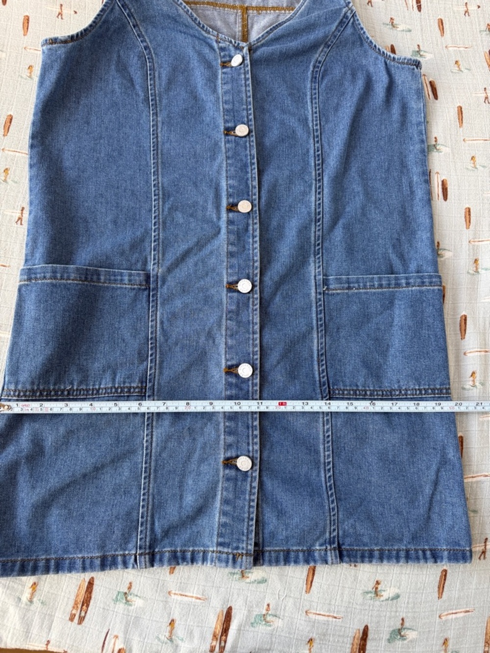 Sincerely Jules Light Blue Denim Dress with Black Label - Picture 9 of 9